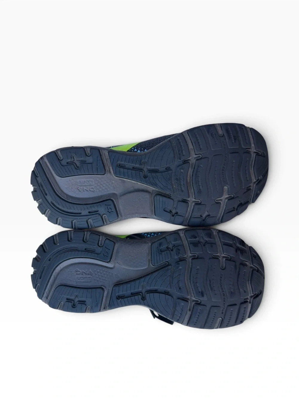 Brooks Navy and Lime Green Men's Athletic Running Shoes